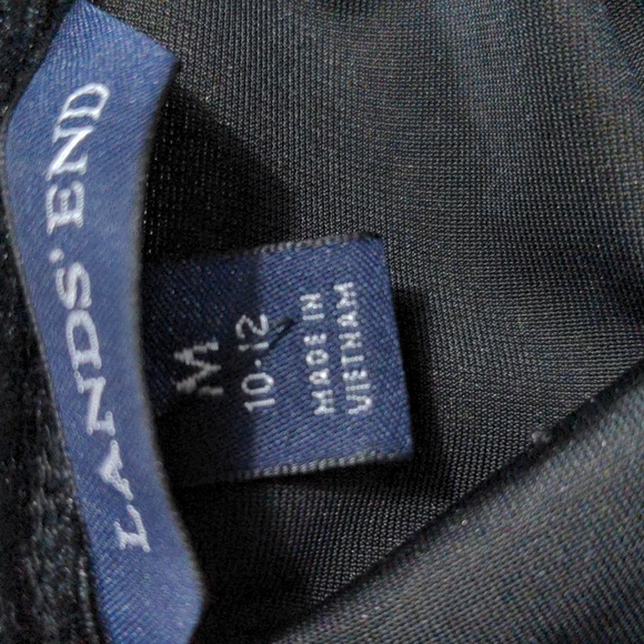 Land's End Black Velvet Draped Top - Picture 4 of 4